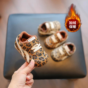 小步点宝宝学步鞋软底婴幼儿鞋子女宝冬鞋儿童运动鞋男童加绒棉鞋