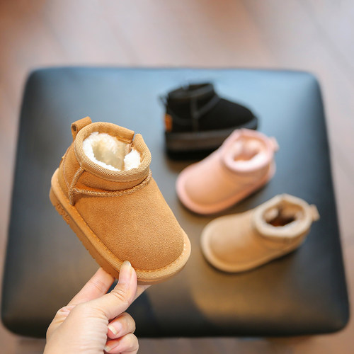 宝宝雪地靴2025冬季儿童学步鞋女童加绒保暖棉靴男童棉鞋婴儿鞋子