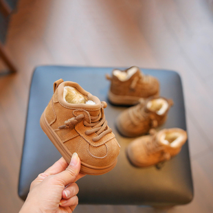 宝宝棉鞋加绒加厚婴儿鞋子冬季男宝学步鞋小童鞋女宝雪地靴1一3岁