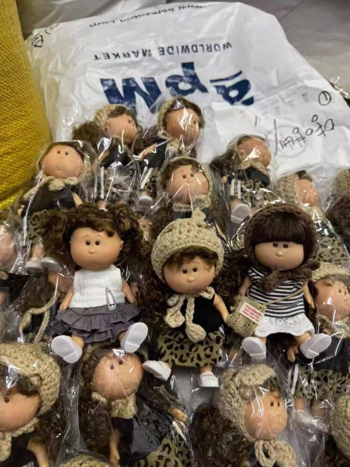 韩国东大门日本LORZ西班牙Mia土豆娃娃卷毛公仔挂件包包挂饰玩偶