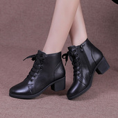 意中飞广场舞鞋 女士成人软底真皮 秋冬水兵舞蹈鞋 子跳舞鞋 2025新款