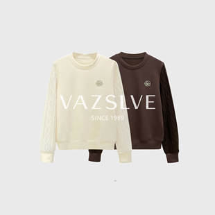 捡漏 时尚 拼接长袖 上衣 全新奢品 T恤2025个性 68322 VAZSLVE