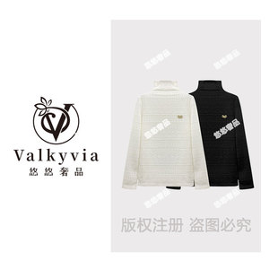 68681 悠悠奢品 CSIN植绒蕾丝T恤2025秋冬百搭上衣 Valkyvia