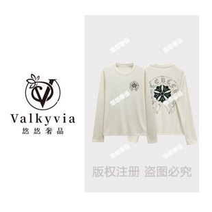 重工印花烫钻T恤衫 68593 悠悠奢品 2025百搭潮流上衣 Valkyvia