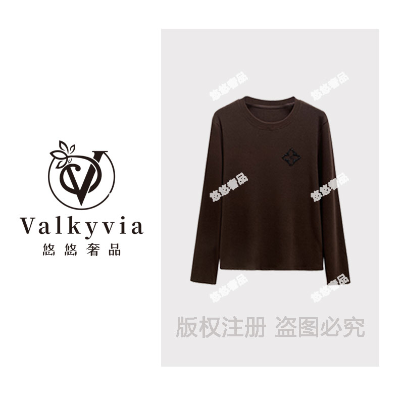 【Valkyvia/悠悠奢品】68312#时尚烫钻T恤衫2025秋冬百搭潮流上衣