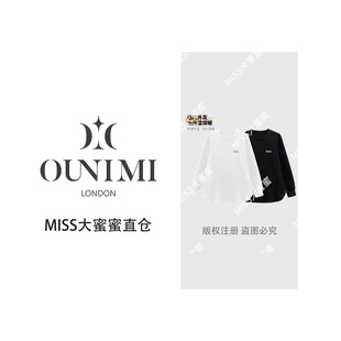 OUNIMI 上衣 CSIN轻奢时尚 T恤2025秋冬个性 68621 烫钻长袖 欧倪蜜