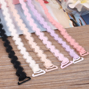 双肩带性感蕾丝花边文胸配件防滑隐形交叉美背百搭可外露一字领