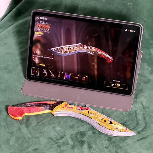 【金属】三角洲行动挽歌刀皮肤模型玩具尼泊尔刀近战武器未开刃