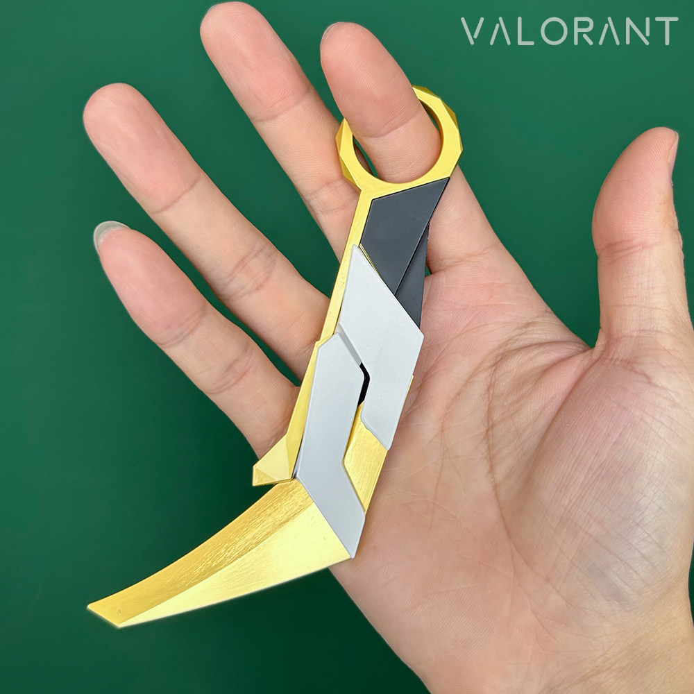 无畏契约valorant周边紫金狂潮金属爪刀模型玩具瓦罗兰特铁未开刃