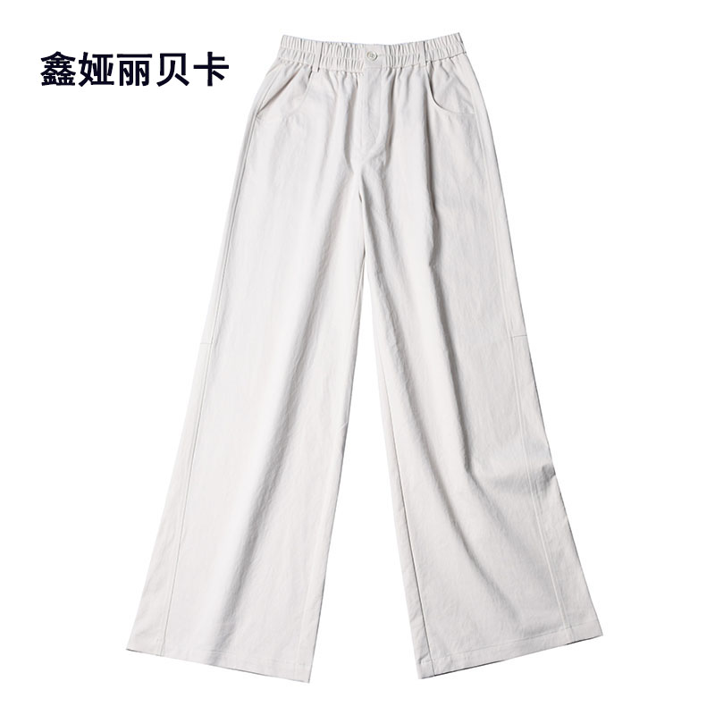 丽贝卡25005B夏季时尚新薄款高腰弹力阔腿裤直筒裤拖地裤长裤女裤