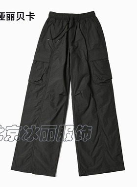 丽贝卡25091 秋冬新款高腰速干带里衬显瘦时尚直筒工装裤长裤女裤