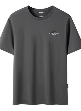 探路者短袖男2024春夏户外新款透气排汗运动速干T恤TAJJBM81720