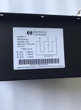 MP9-2019J   3x54UF   690VDC1100VDC/ABB   风电电容