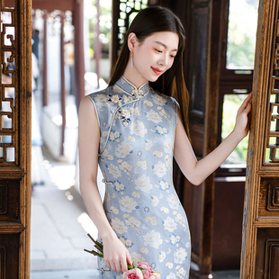时光裁剪 高端连衣裙日常可穿小个子 扶摇真丝旗袍女2025新款 中式
