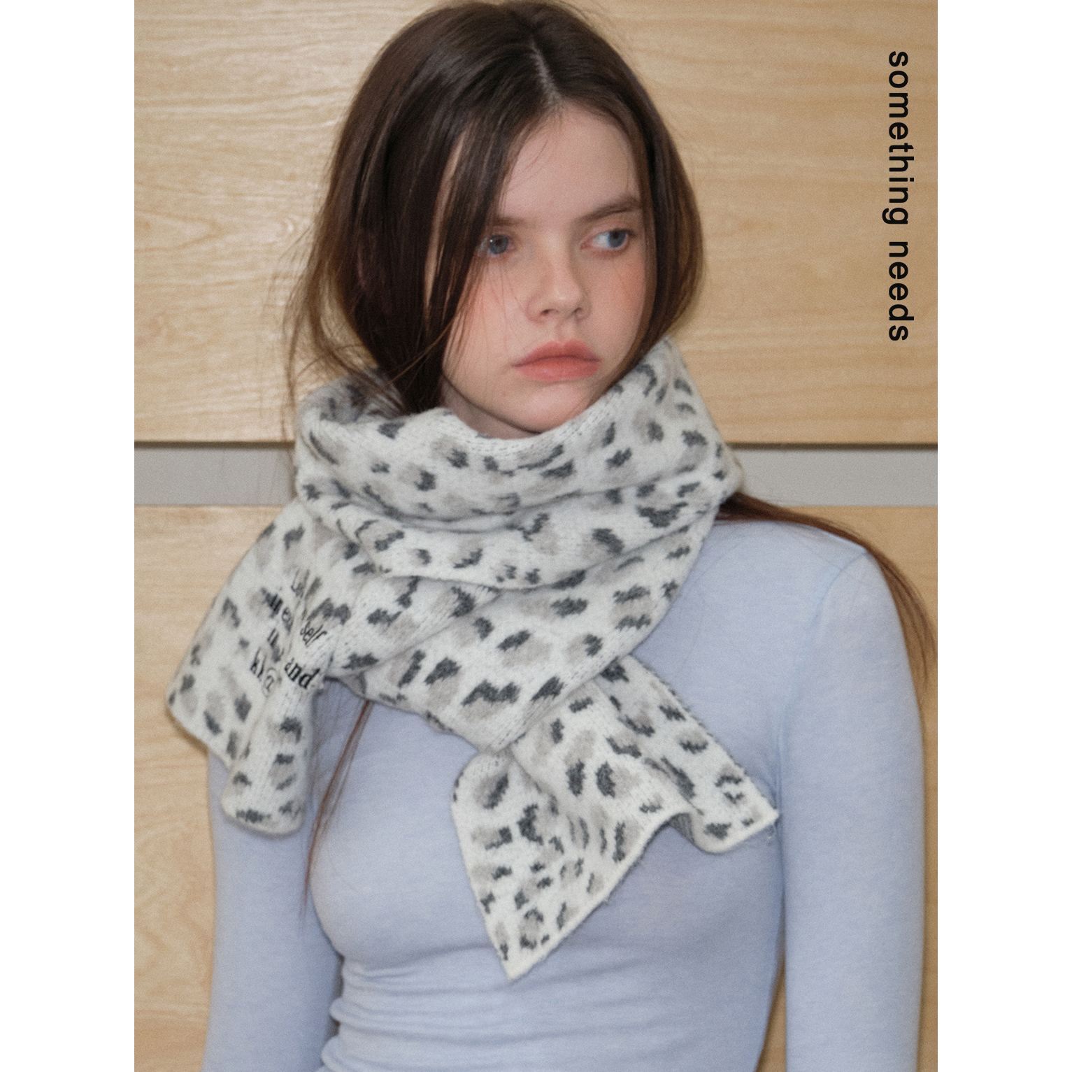 秋冬复古千禧辣妹豹纹围脖软糯