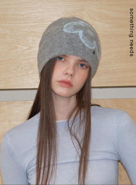 郑佰万 鬼马少女小fafa包头帽个性显脸小保暖冷帽氛围出片针织帽