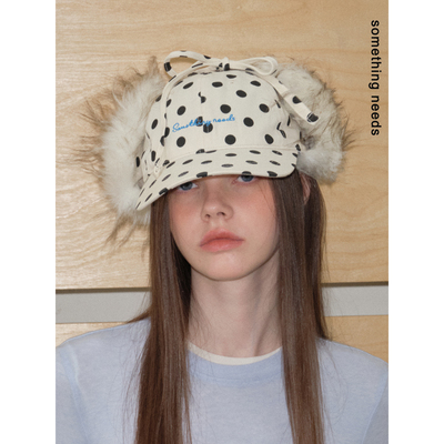 时髦先锋！亚比复古护耳棒球帽