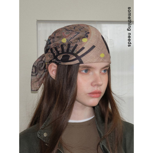 设计师自制图腾方巾民族个性丝巾