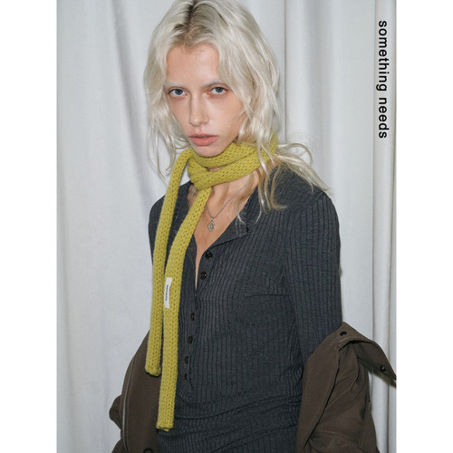 郑佰万100%羊毛纯色百搭小围巾