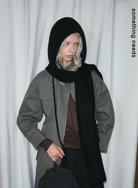 郑佰万 时尚前沿者个性巴拉克拉法帽女秋冬百搭针织帽子围巾一体