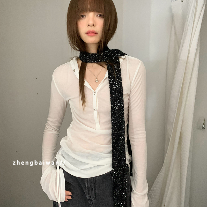 郑佰万秋冬款超闪珠片长条围巾