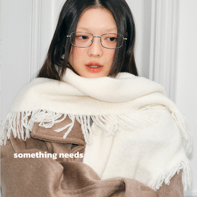 高级感披肩围巾两用纯色