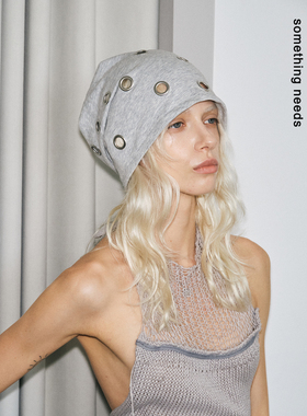 郑佰万 酷帅原创气眼打孔堆堆帽子秋季时髦小众冷帽女百搭显脸小