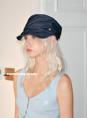 郑佰万 ins博主同款褶皱鸭舌帽子女春秋通勤马术帽高级感报童帽韩