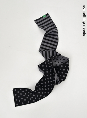 郑佰万 亚比玩家！双面波点条纹辣妹围脖秋冬季保暖软糯y2k围巾女