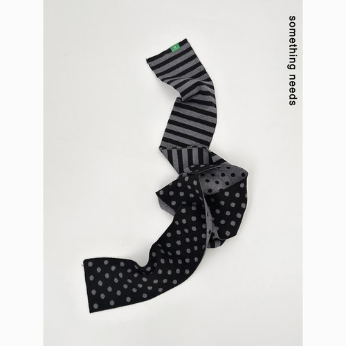 亚比玩家双面波点条纹辣妹围脖