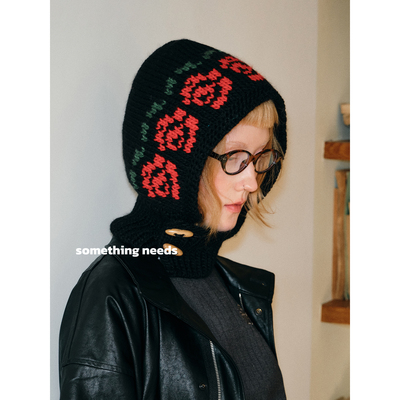 一体式巴拉克拉法帽女2024冬季