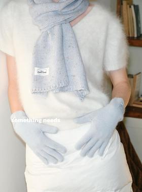 郑佰万 极简百搭纯色可触屏手套女软糯手套氛围感出片冬季保暖韩