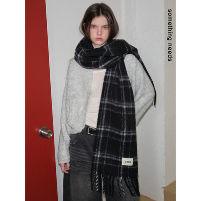 重磅推荐美拉德基础格子时髦围巾