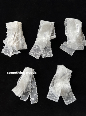 郑佰万 法式蕾丝细窄长条丝巾女春夏百搭围脖装饰气质飘带颈带韩