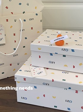 郑佰万 拿得出手很用心！专属定制童趣ins礼物盒子送人生日包装盒