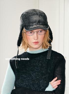 郑佰万 2025新款酷辣个性飞行帽保暖护耳骑行帽加绒百搭雷锋帽潮