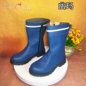 雾雨谜宫 平跟短靴 动漫漫展游戏演出时尚 幽玛cosplay鞋 漫男二次元