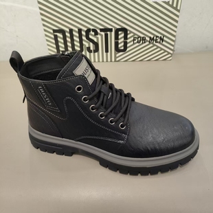 大东加绒马丁靴男鞋2025冬季新款时尚简约百搭舒适男士马丁靴6081