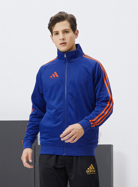 Adidas阿迪达斯2025春外套男女黑色休闲运动立领夹克TR30JT-BUOG