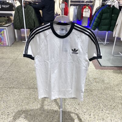 阿迪达斯三叶草短袖T恤2025年新款春季男性三条纹纯棉短袖KB2460