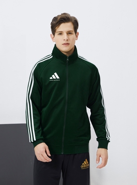 Adidas阿迪达斯2025秋外套男女黑色休闲运动立领夹克TR30JT-DGNW