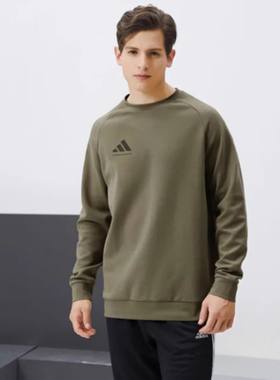 adidas阿迪达斯2025新男女圆领套头运动休闲卫衣aCLLSPS3CS-OSSO