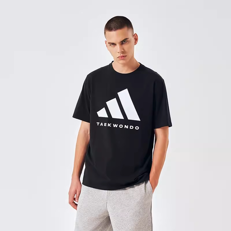 adidas阿迪达斯新款黑白夏男女休闲运动t恤衫短袖adiCLTS24TK-BW
