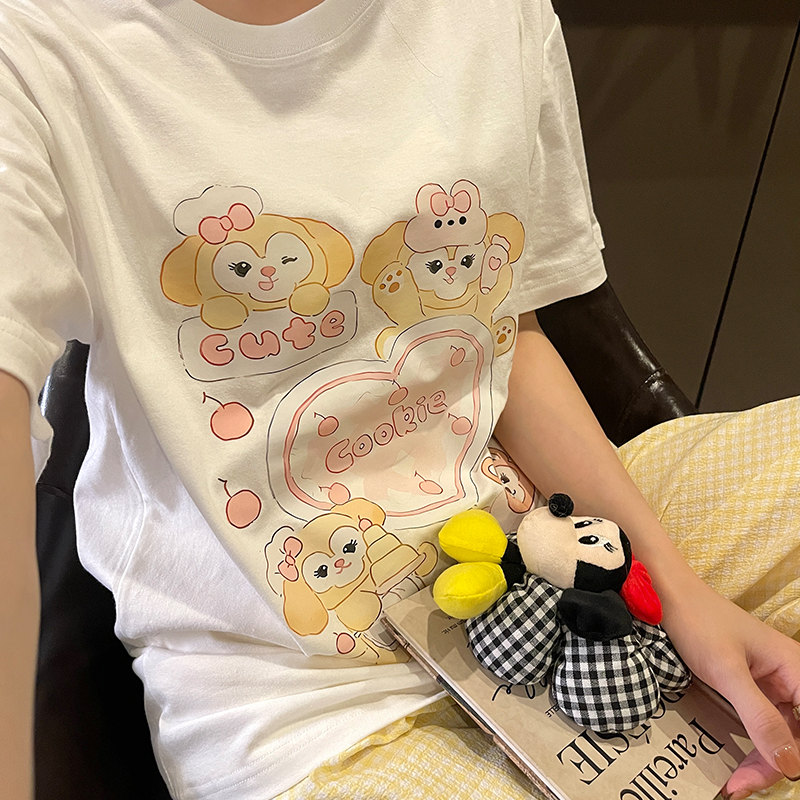 睡衣女夏季短袖长裤纯棉甜美日系琳娜贝尔卡通夏天可爱家居服套装