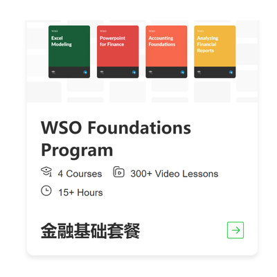 WSO Foundations Program 金融基础套餐 金融 Excel Accounting等