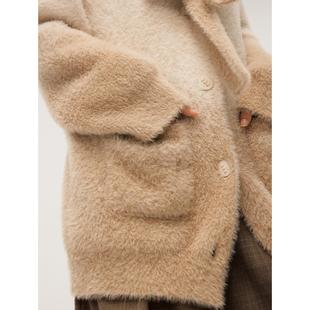 Trims 渐变色针织毛衣开衫 野裁 绒感两件套 外套 「那山丘」 Wild