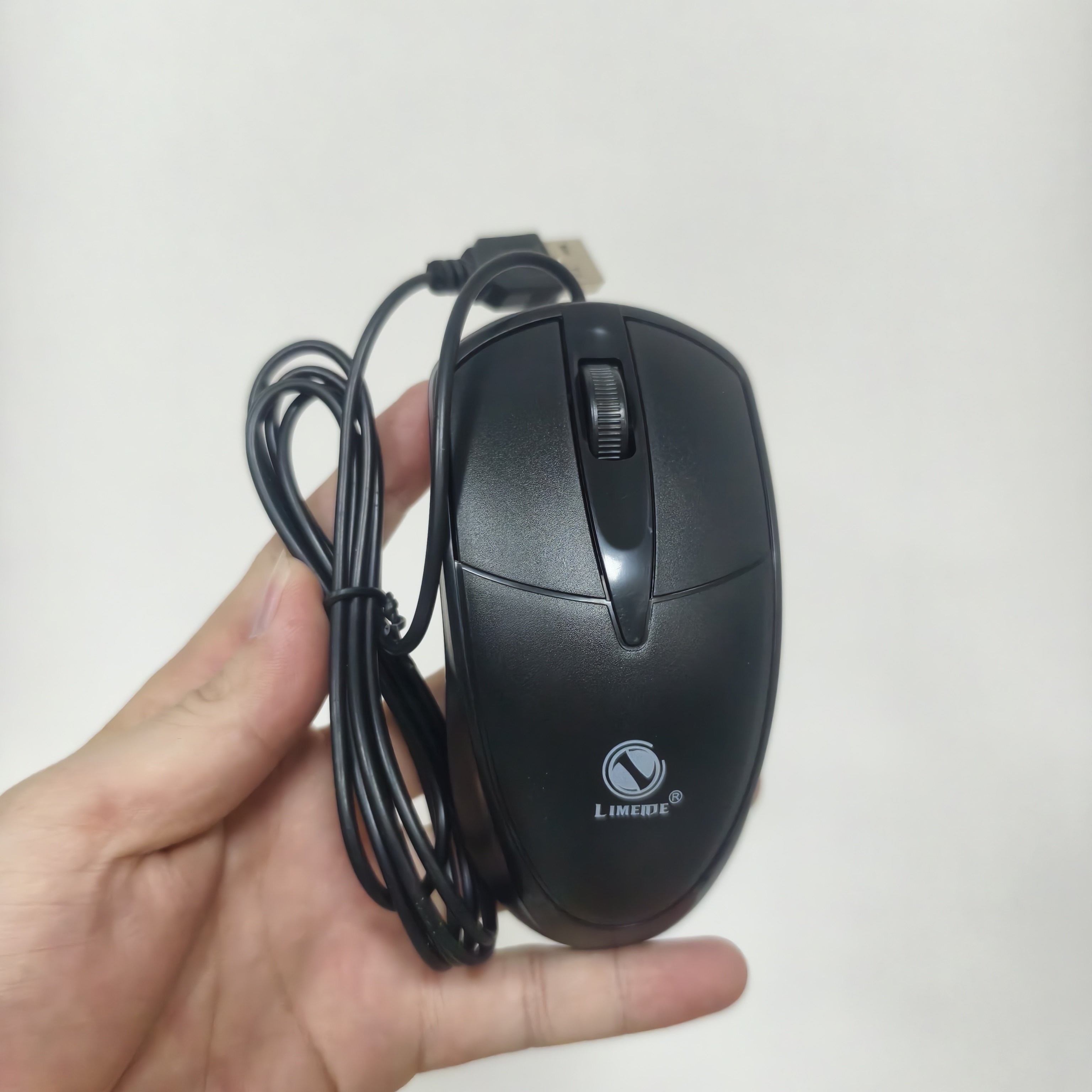力镁LIMEIDE 301有线鼠标USB接口黑色全新无包装盒