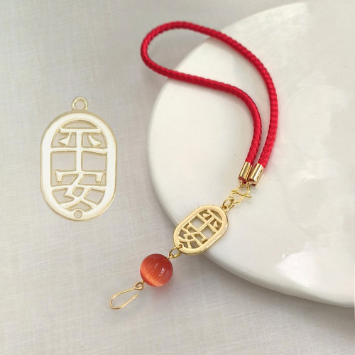 龙纹绳平安符车挂绳汽车内后视镜车载吊坠红绳子配件装饰绳公仔