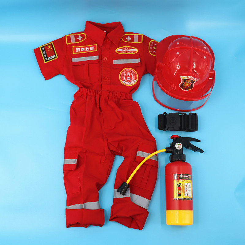 六一扮演消防员服装儿童
