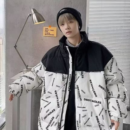 2023款羽绒服男冬季外套潮牌男士宽松大码羽绒棉服男装立领棉